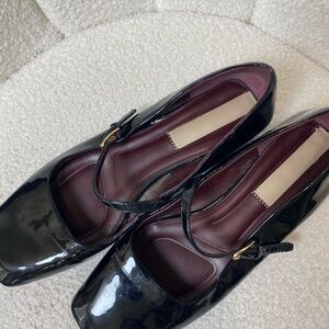 Franco Sarto Black Patent Heels